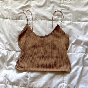 Tan camisole crop top